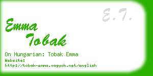 emma tobak business card